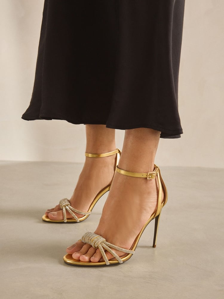 Gold Forever Comfort® Jewel Knot Sandals - Image 1 of 9