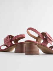 Pink Forever Comfort® Weave Square Toe Block Sandals - Image 3 of 5