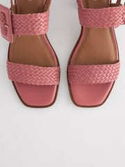 Pink Forever Comfort® Weave Square Toe Block Sandals - Image 5 of 5