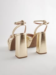 Gold Forever Comfort® Jewel Platform Sandals - Image 8 of 10