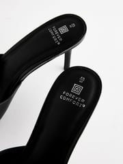 Black Forever Comfort® Peep Toe Heeled Mules - Image 5 of 5