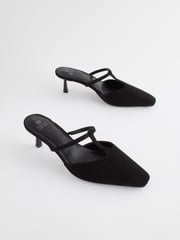 Black Forever Comfort® Square Toe T-Bar Mules - Image 1 of 6