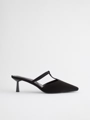 Black Forever Comfort® Square Toe T-Bar Mules - Image 2 of 6