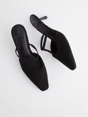Black Forever Comfort® Square Toe T-Bar Mules - Image 3 of 6