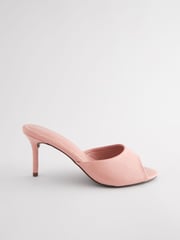 Pink Forever Comfort® Peep Toe Heeled Mules - Image 6 of 9