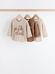 Neutral Milk Club Baby Jersey Long Sleeve T-Shirts 3 Pack (0mths-2yrs) - Image 1 of 14