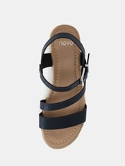 Novo Black Wide Fit SIMBA Espadrille Strappy Sandals - Image 5 of 6
