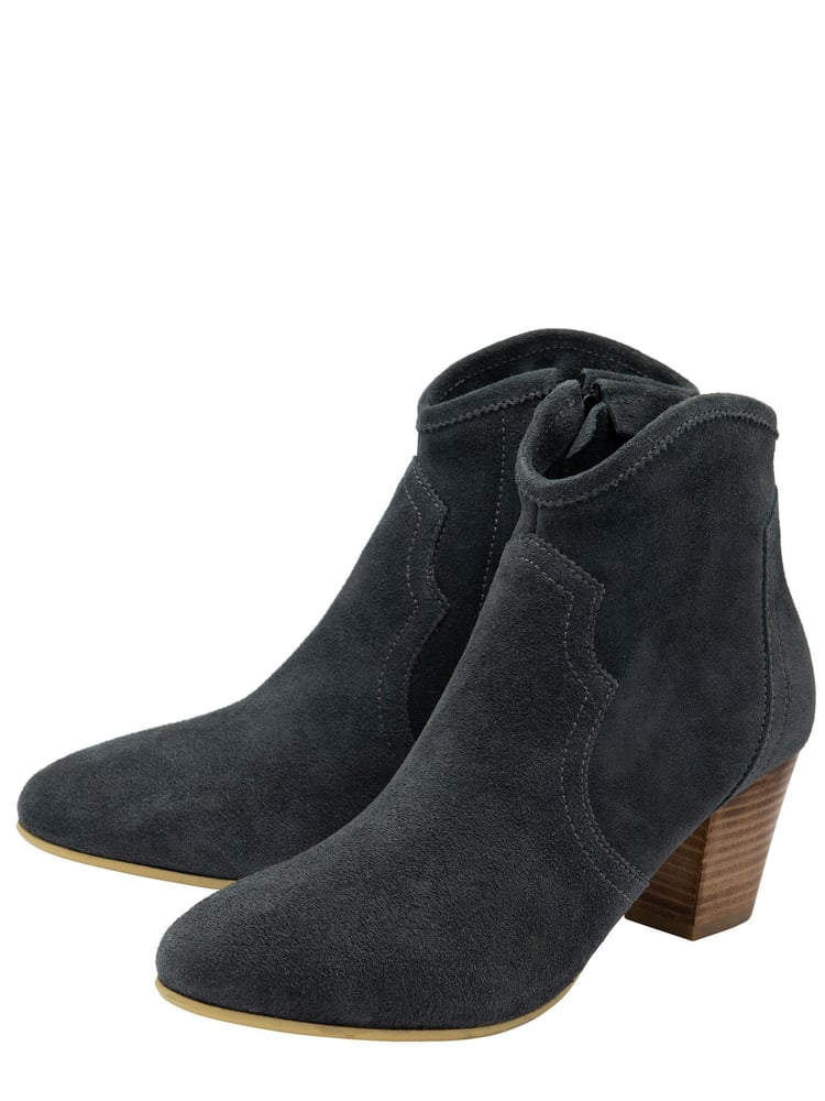 Ravel Grey Suede Leather Ankle Boots - Image 2 of 4