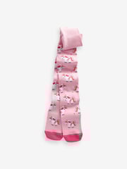 Pink and Navy 3 Pack Cotton Rich Unicorn Tights - Image 3 of 4