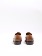 River Island Brown Chrome Lace up Brogue Derby Shoes - Image 4 of 6