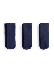 JoJo Maman Bébé Navy Blue 3-Pack Extra Thick Socks - Image 2 of 2