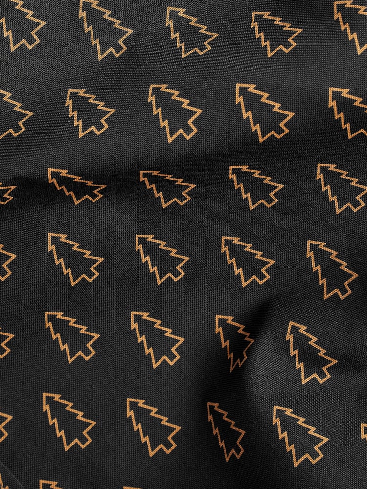 Black/Gold Tree Christmas Printed Long Sleeve Shirt - Image 9 of 9