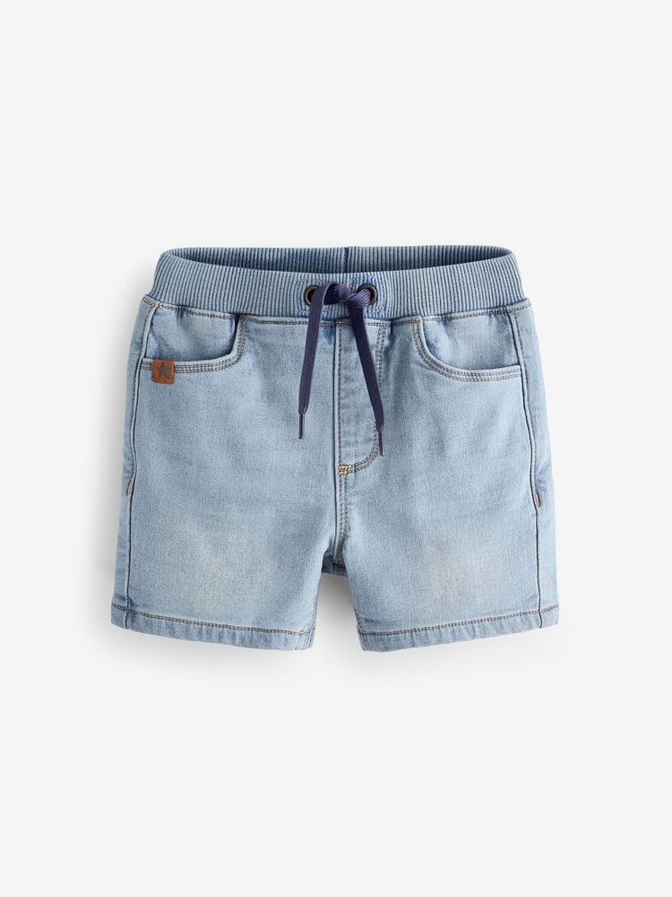 Bleach/Dark Wash Jersey Denim Pull On Shorts 2 Pack (3mths-7yrs) - Image 2 of 5