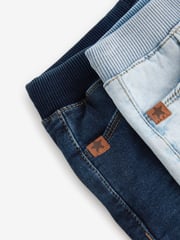 Bleach/Dark Wash Jersey Denim Pull On Shorts 2 Pack (3mths-7yrs) - Image 5 of 5