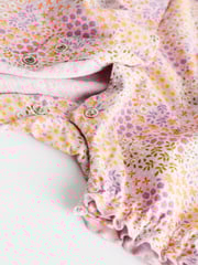 Purple Floral Baby Vest Rompers 3 Pack - Image 10 of 10