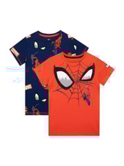 Character Red 100% Cotton Spider-Man 2 Multipack Short Sleeve T-Shirt - Image 1 of 5