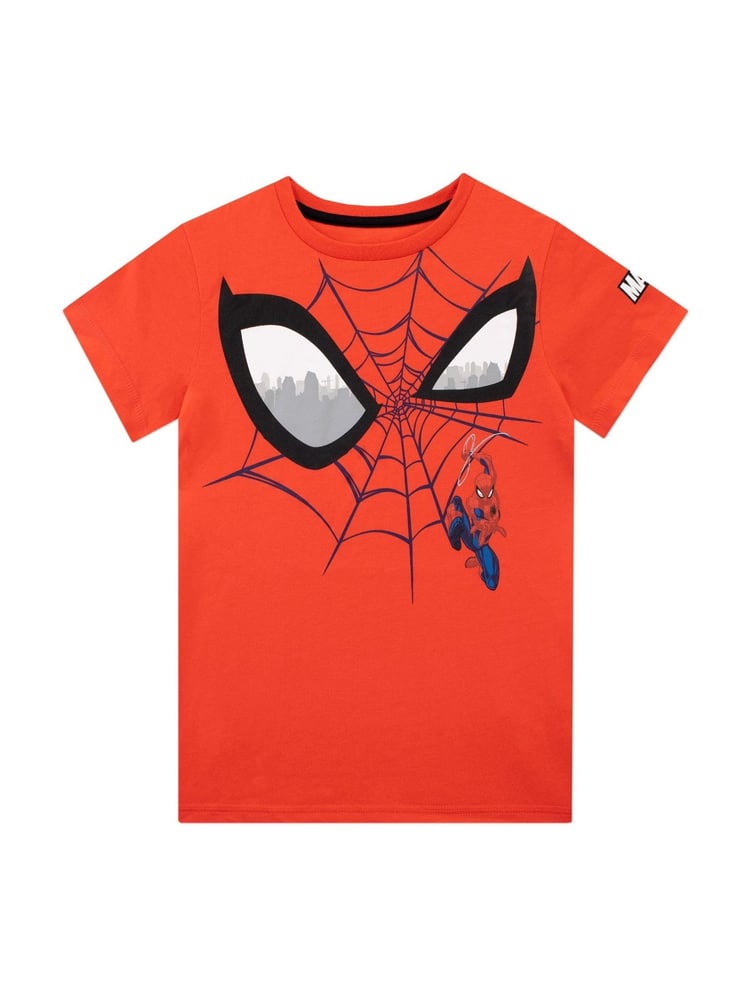 Character Red 100% Cotton Spider-Man 2 Multipack Short Sleeve T-Shirt - Image 2 of 5