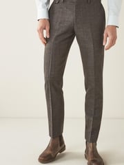 Slim Fit Joules Wool/Linen Suit: Trousers - Image 1 of 5