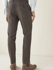 Slim Fit Joules Wool/Linen Suit: Trousers - Image 2 of 5