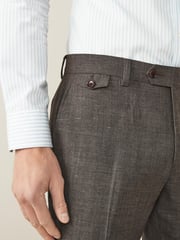 Slim Fit Joules Wool/Linen Suit: Trousers - Image 4 of 5