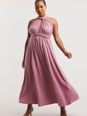 Simply Be Pink Multi Ways to Wear Bridesmaid Maxi Dress - Image 1 of 5