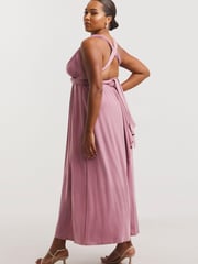 Simply Be Pink Multi Ways to Wear Bridesmaid Maxi Dress - Image 2 of 5