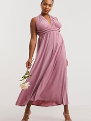Simply Be Pink Multi Ways to Wear Bridesmaid Maxi Dress - Image 3 of 5