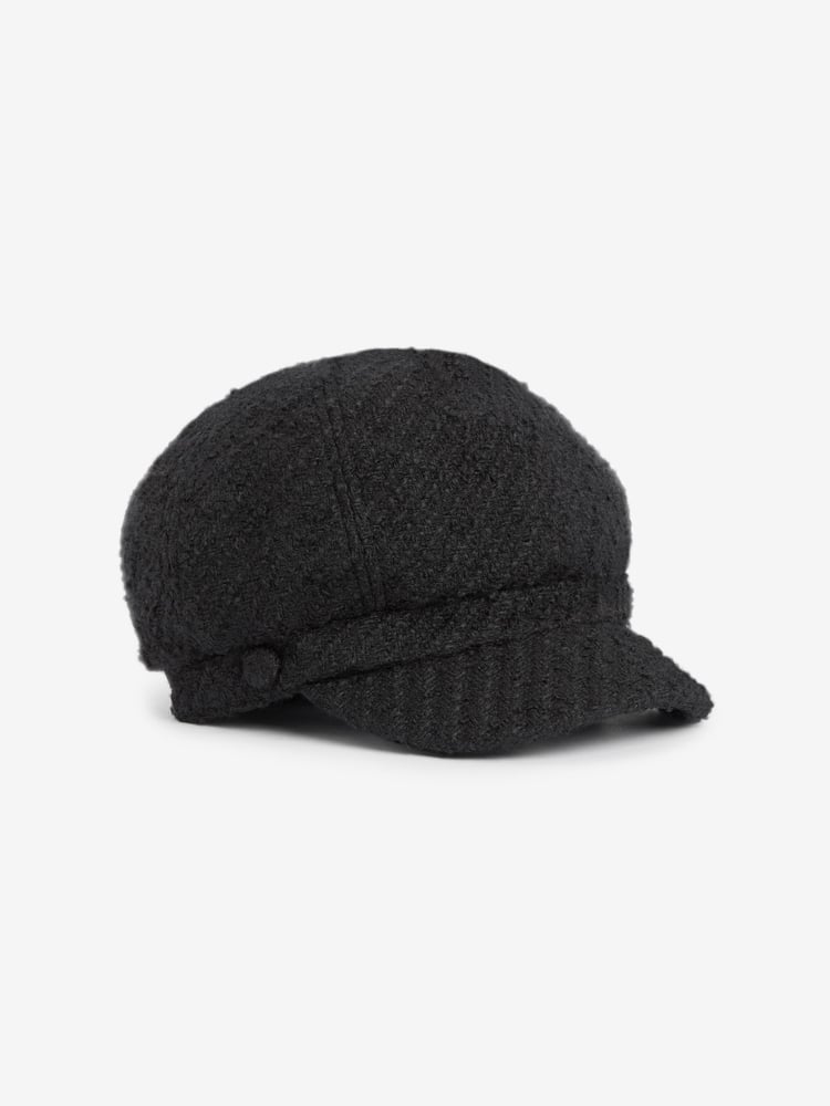 Black Baker Boy 100% Cotton Hat - Image 5 of 5