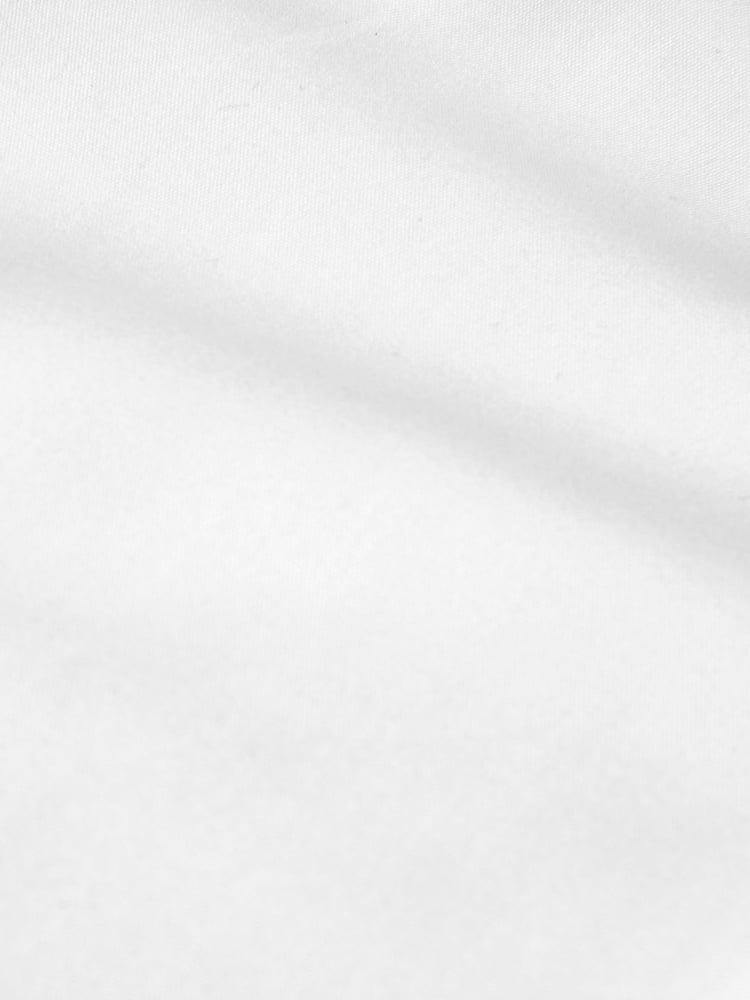White Slim Fit Double Cuff 100% Cotton Shirt - Image 7 of 7