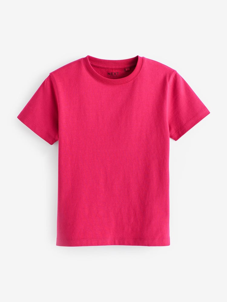 Pink Bright Cotton Short Sleeve T-Shirt (3-16yrs) - Image 1 of 3