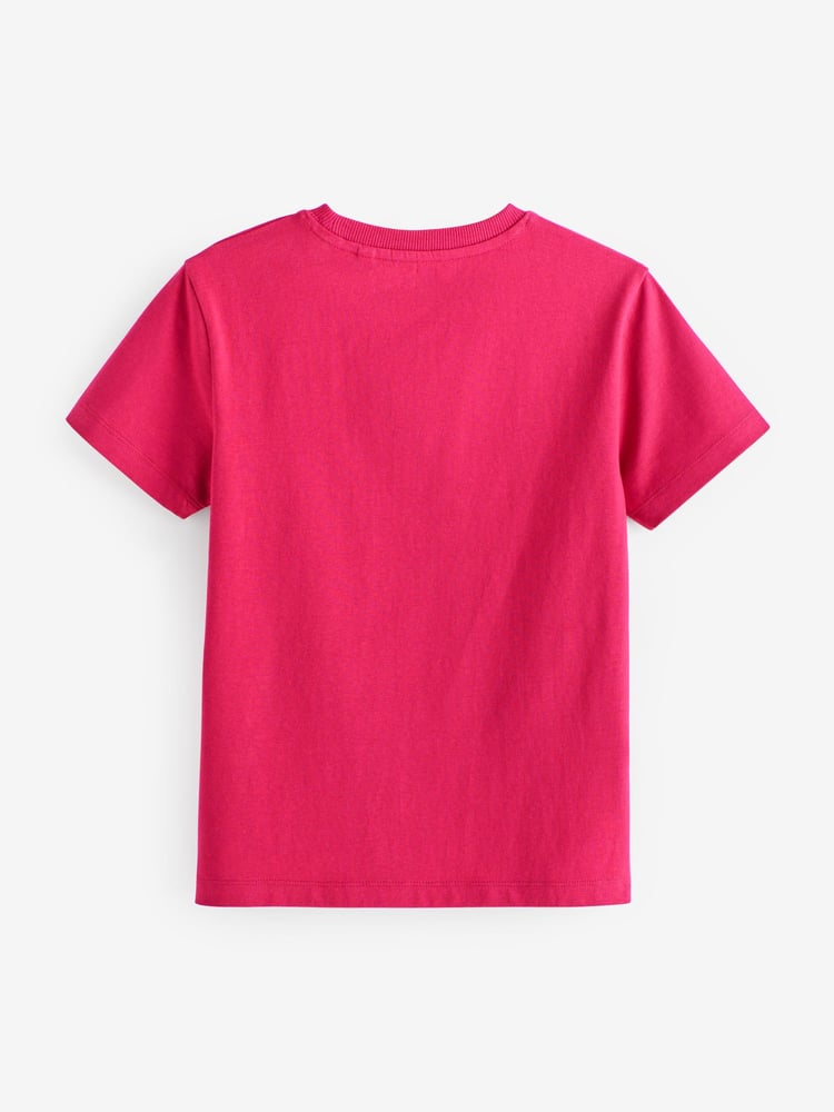 Pink Bright Cotton Short Sleeve T-Shirt (3-16yrs) - Image 2 of 3