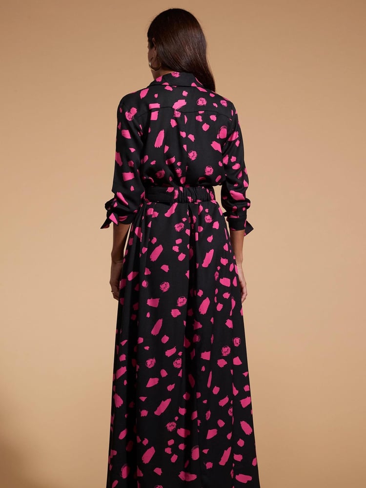 Dancing Leopard Dove Maxi Shirt Dress - Image 2 of 4