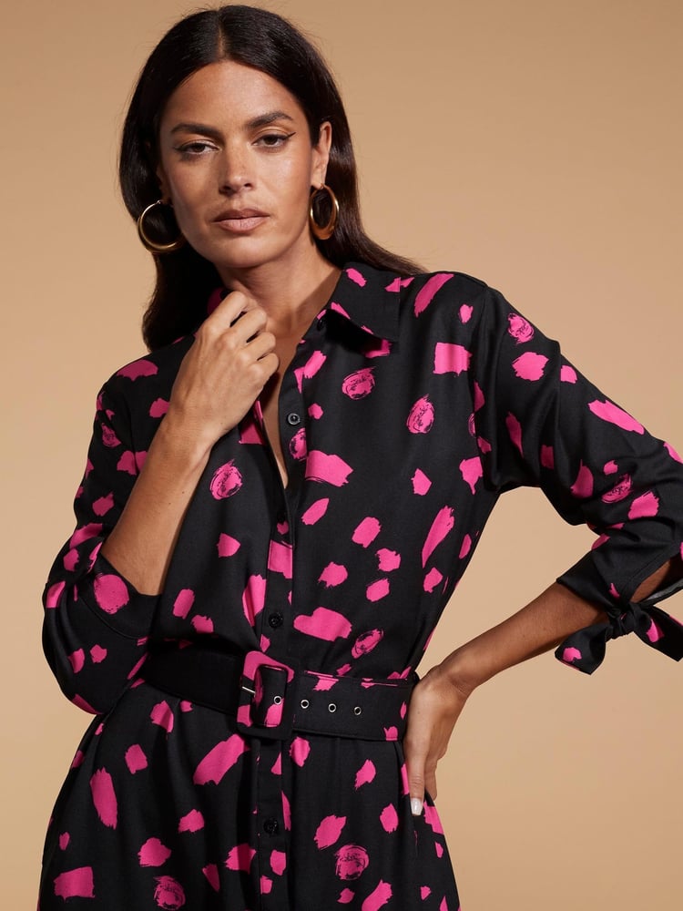 Dancing Leopard Dove Maxi Shirt Dress - Image 4 of 4