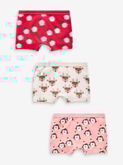Red Christmas Shorts Briefs 3 Pack (2-16yrs) - Image 1 of 7