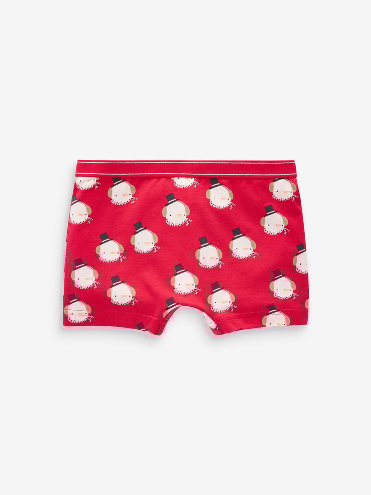 Red Christmas Shorts Briefs 3 Pack (2-16yrs) - Image 2 of 7