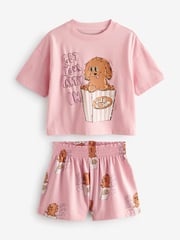 Pink/Grey Short Pyjamas 3 Pack (3-16yrs) - Image 7 of 9