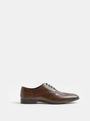 River Island Dark Brown Lace up Brogue Derby Shoes - Image 3 of 6