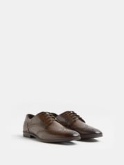 River Island Dark Brown Lace up Brogue Derby Shoes - Image 4 of 6
