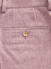 Pink Regular Fit Nova Fides Italian Wool Blend Suit: Trousers - Image 7 of 8
