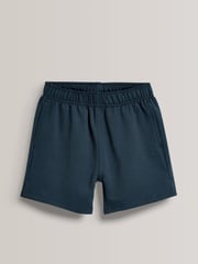 Navy Blue 100% Cotton Jersey School Shorts (3-16yrs) - Image 1 of 4