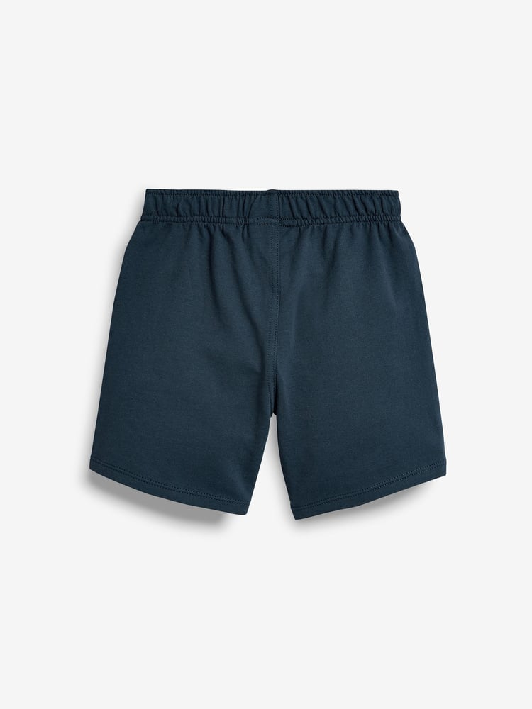 Navy Blue 100% Cotton Jersey School Shorts (3-16yrs) - Image 2 of 4