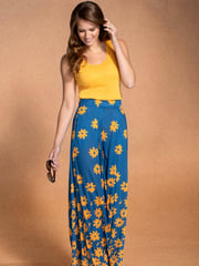 Hot Squash Box Pleat Maxi Skirt - Image 1 of 4