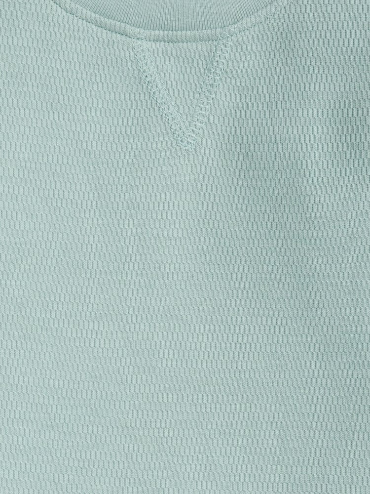 Light Blue/Neutral Long Sleeve Textured T-Shirts 3 Pack (3mths-7yrs) - Image 6 of 6