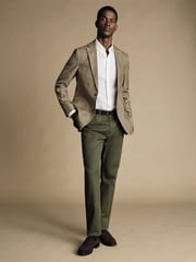 Charles Tyrwhitt Natural Chrome Linen Cotton Classic Fit Jacket - Image 2 of 4