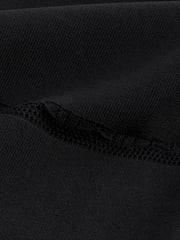 Black Square Neck Stitch Detail Long Sleeve Knitted Midi Dress - Image 6 of 6
