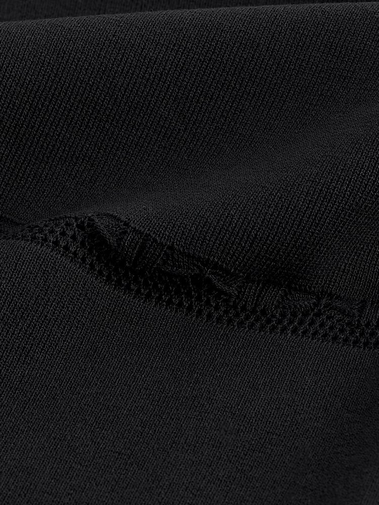 Black Square Neck Stitch Detail Long Sleeve Knitted Midi Dress - Image 6 of 6