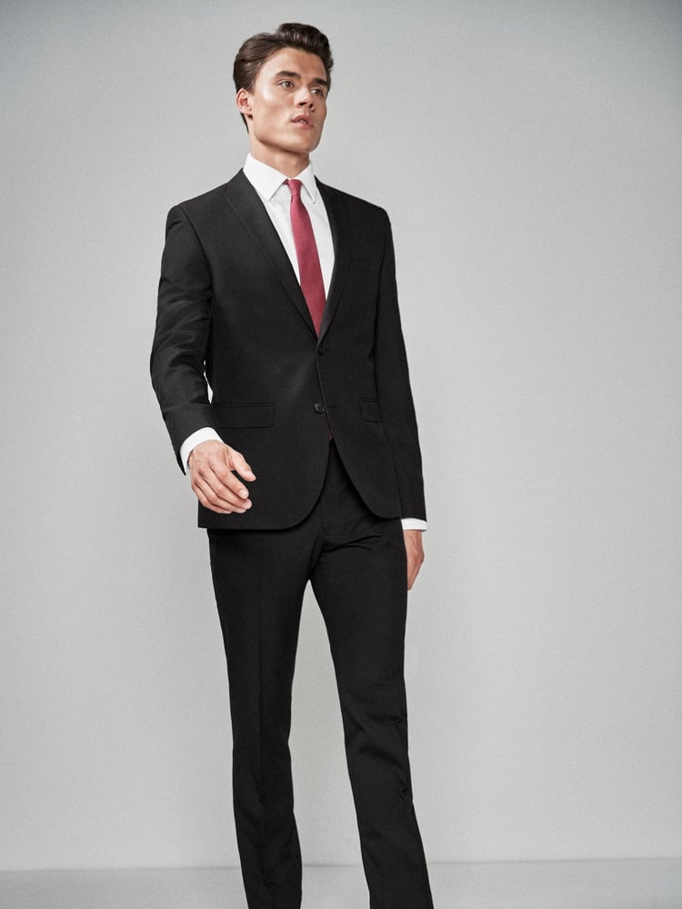 Black Skinny Fit Suit Trousers - Image 2 of 7