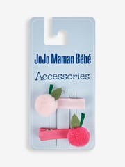 JoJo Maman Bébé Rust 2-Pack Fruit Pom Pom Clips - Image 2 of 2
