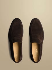 Charles Tyrwhitt Brown Suede Saddle Loafers - Image 3 of 4