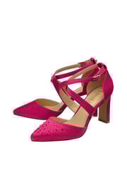 Lotus Pink Diamante Pointed-Toe Court Shoes - Image 2 of 4